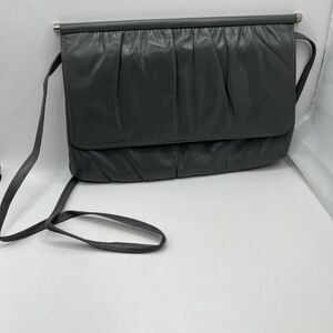 Vintage Mardane USA Gray Purse Shoulder Bag Clutch 11”x 7”